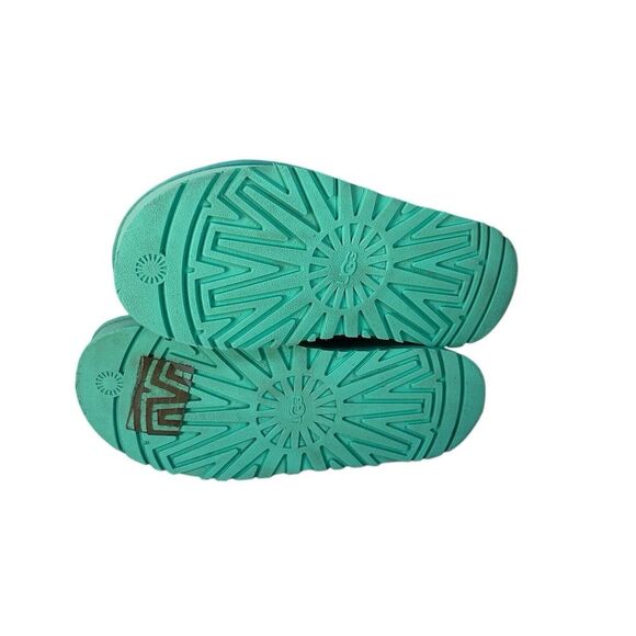 UGG Tide  Pool Disco Sheepskin Fluf Slide Platform Sandals US 8 mint green - Picture 3 of 7
